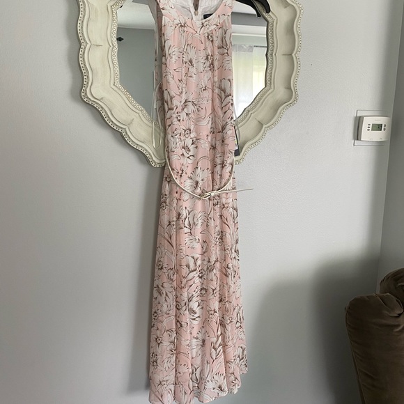 Tommy Hilfiger flower print belted pink dress - Picture 2 of 7